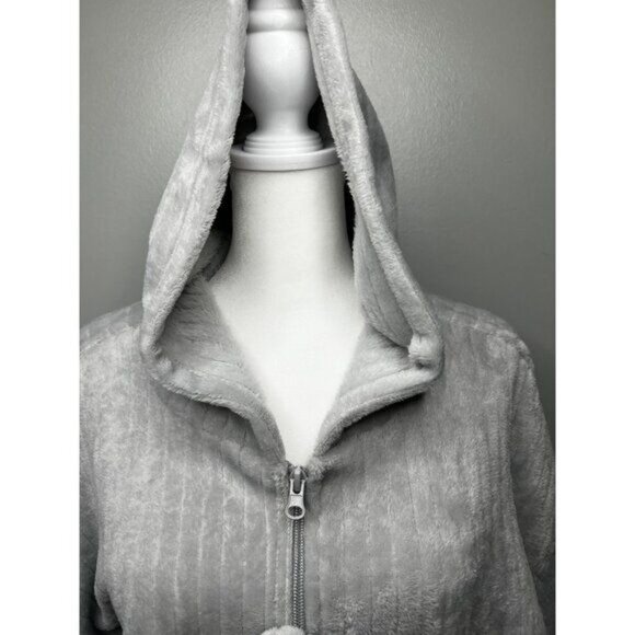 Life Rocks XL Gray Hooded Zip-Up Jacket With Headband Accessory - Picture 9 of 14